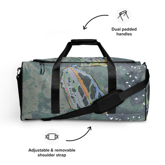 Hilltop, Alaska Ski Trail Map Duffle Bag - Powderaddicts