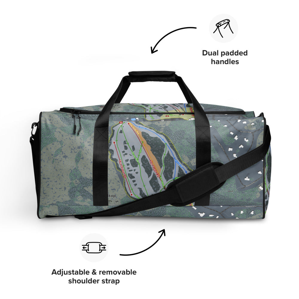Hilltop, Alaska Ski Trail Map Duffle Bag - Powderaddicts
