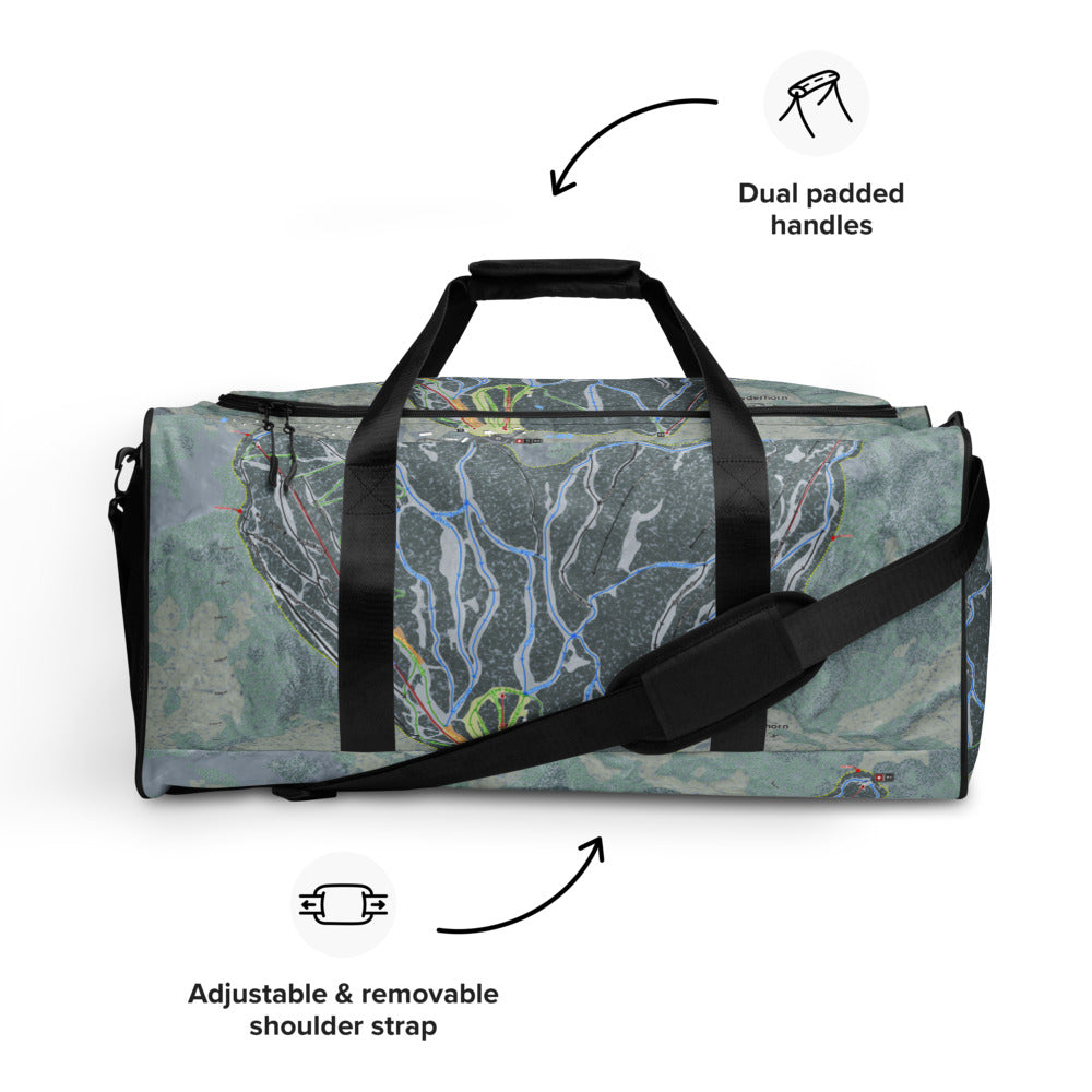 Powderhorn,  Colorado Ski Trail Map Duffle Bag