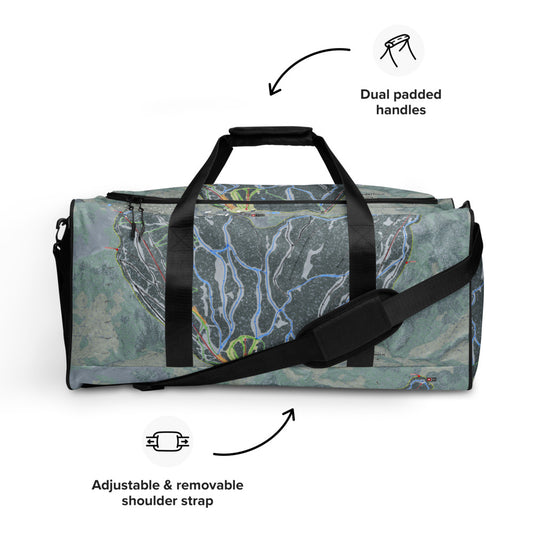 Powderhorn,  Colorado Ski Trail Map Duffle Bag - Powderaddicts