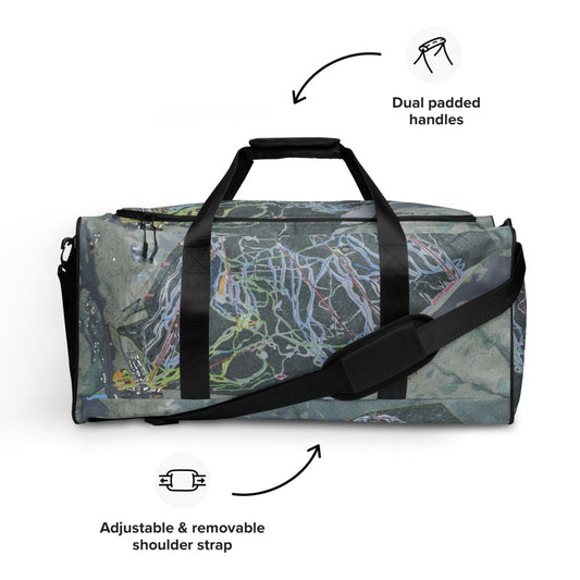 Purgatory, Colorado Ski Trail Map Duffle Bag - Powderaddicts
