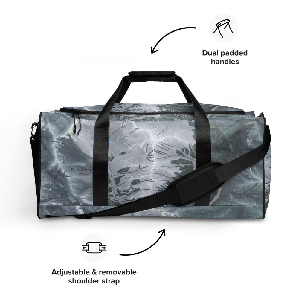 Silverton, Colorado Ski Trail Map Duffle Bag