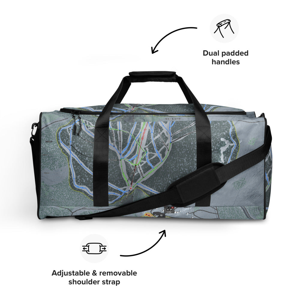 Ski Land, Alaska Ski Trail Map Duffle Bag