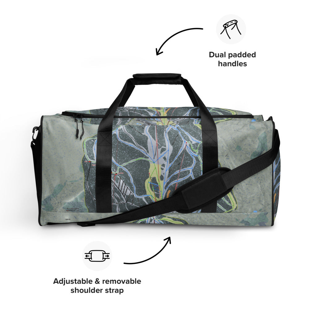 Sunlight Mountain Resort, Colorado Ski Trail Map Duffle Bag