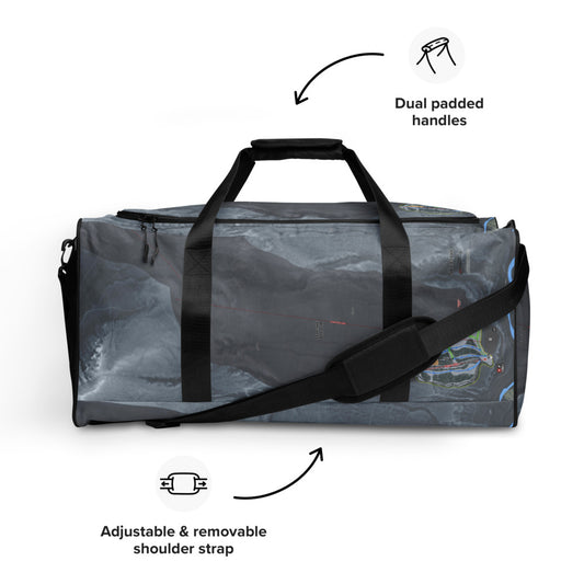 Skeetawk, Alaska Ski Trail Map Duffle Bag - Powderaddicts