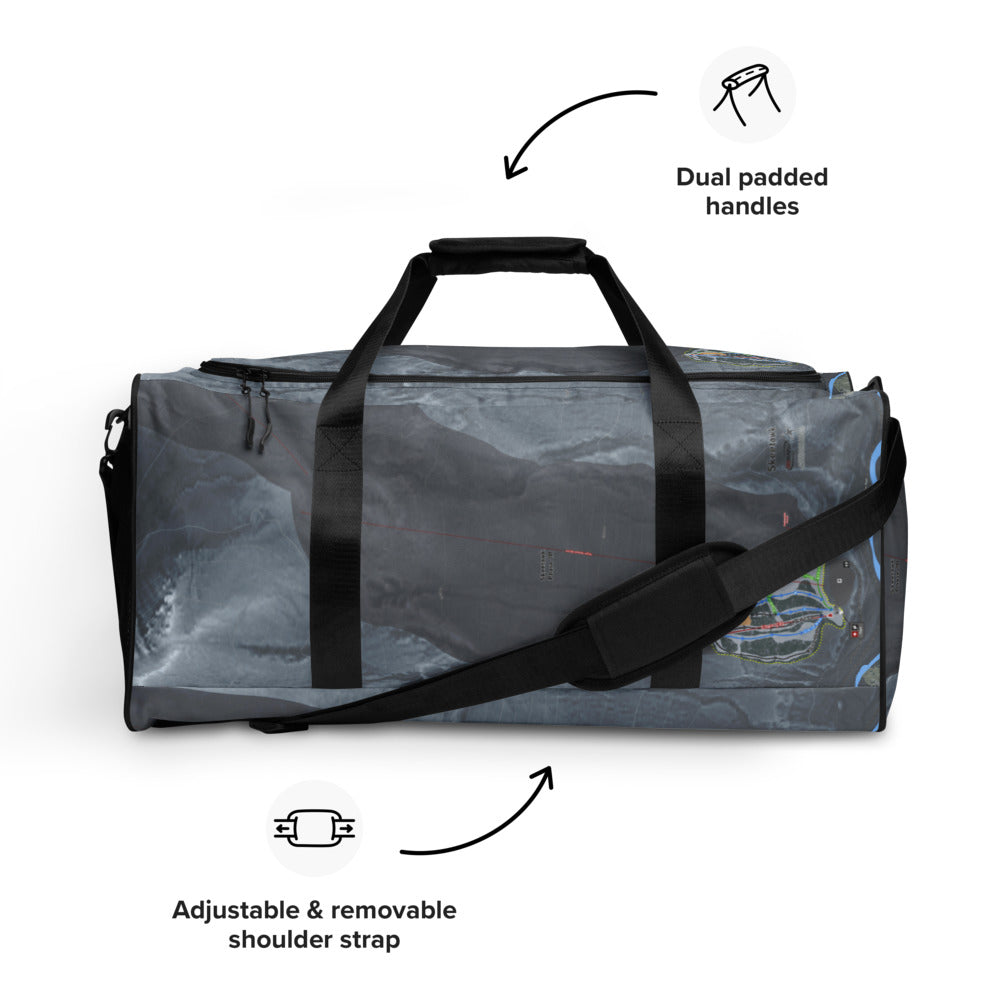 Skeetawk, Alaska Ski Trail Map Duffle Bag - Powderaddicts