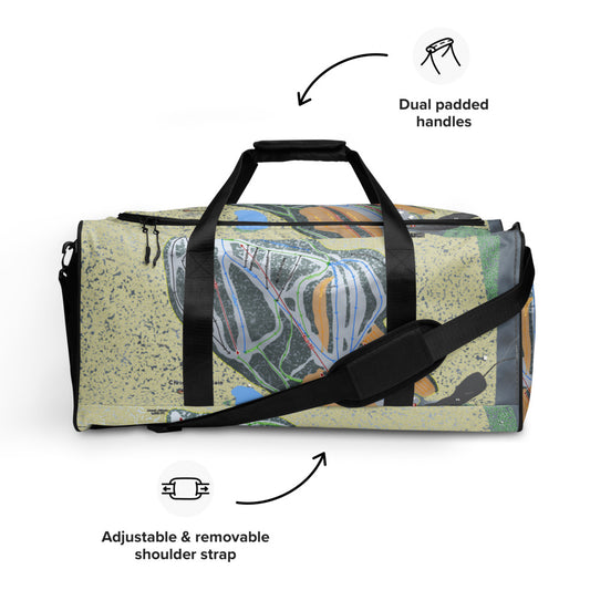 Christie, Wisconsin Ski Trail Map Duffle Bag - Powderaddicts