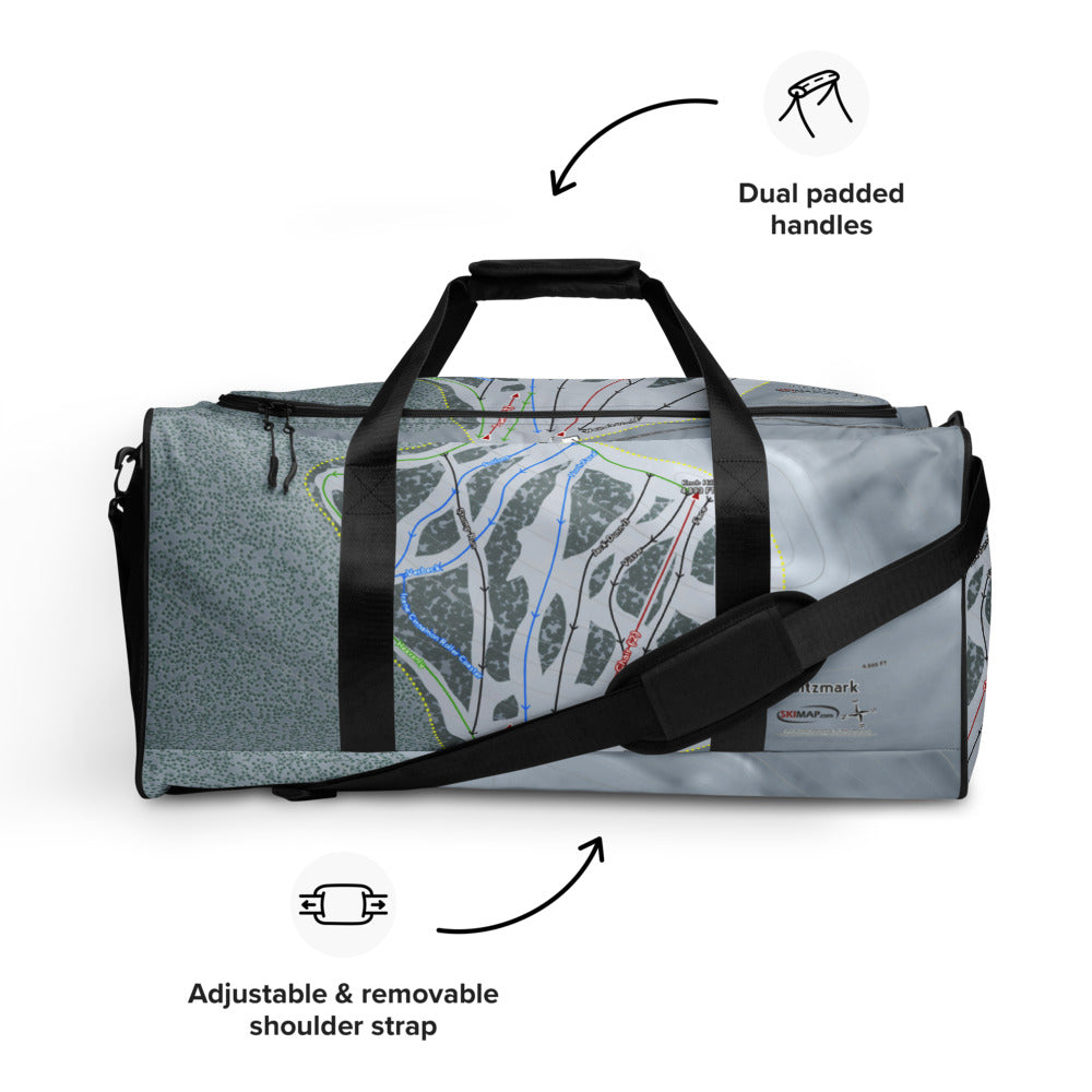 Sitzmark, Washington Ski Trail Map Duffle Bag - Powderaddicts