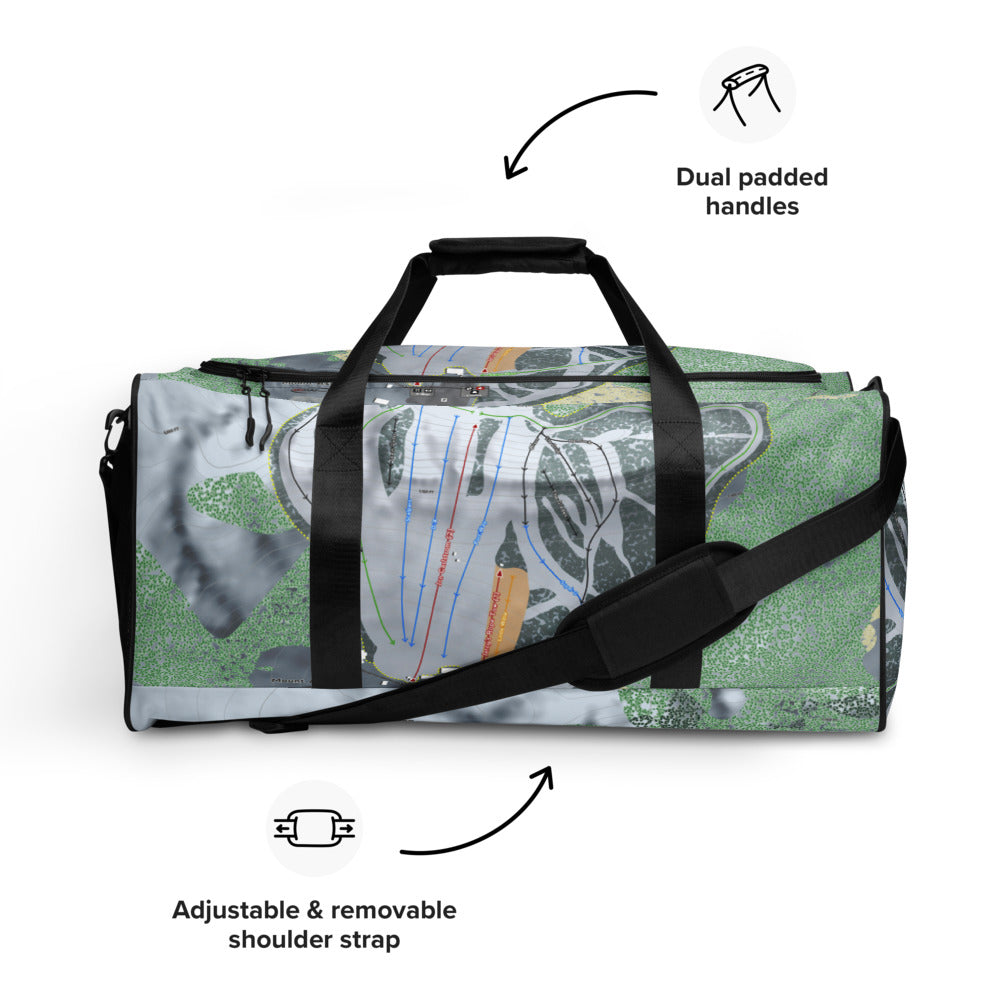 Mount Ashwabay, Wisconsin Ski Trail Map Duffle Bag