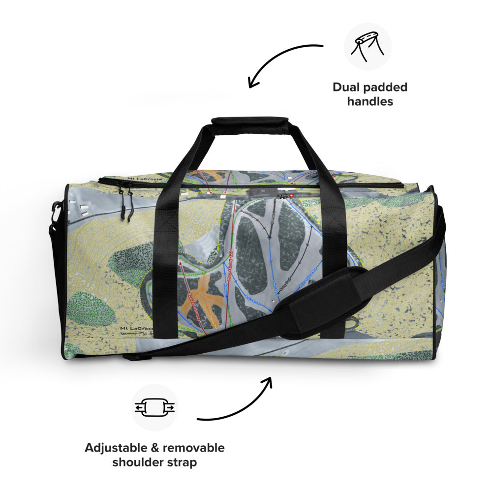Mt La Crosse, Wisconsin Ski Trail Map Duffle Bag