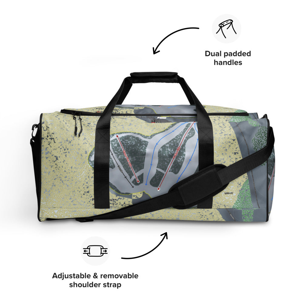 Paul Bunyan, Wisconsin Ski Trail Map Duffle Bag