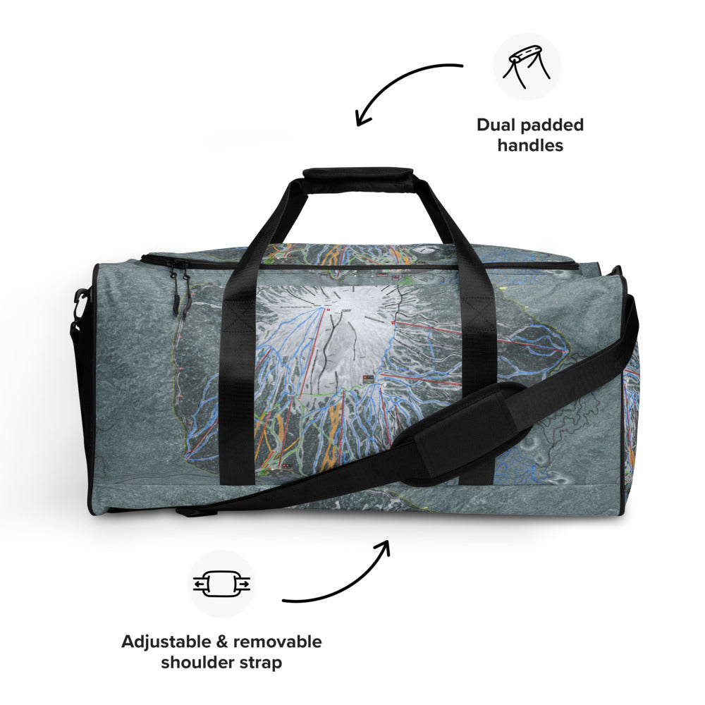 Mt Bachelor, Oregon Ski Trail Map Duffle Bag