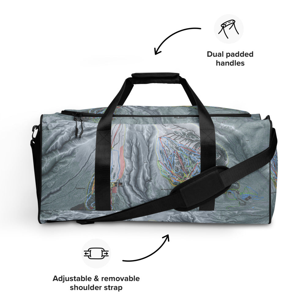 Mt Hood, Oregon Ski Trail Map Duffle Bag - Powderaddicts