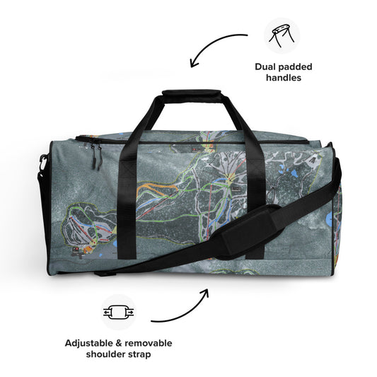 Mt Hood Skibowl, Oregon Ski Trail Map Duffle Bag - Powderaddicts