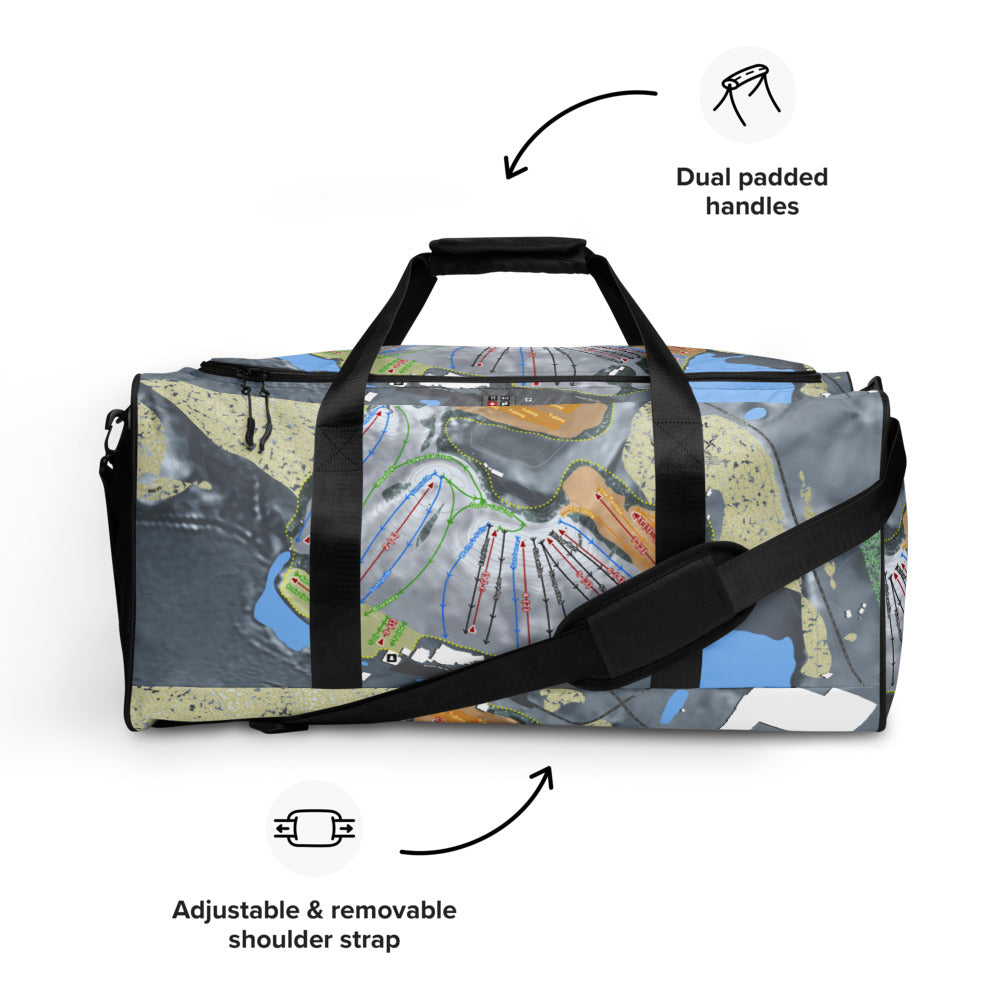 Wilmot, Wisconsin Ski Trail Map Duffle Bag - Powderaddicts