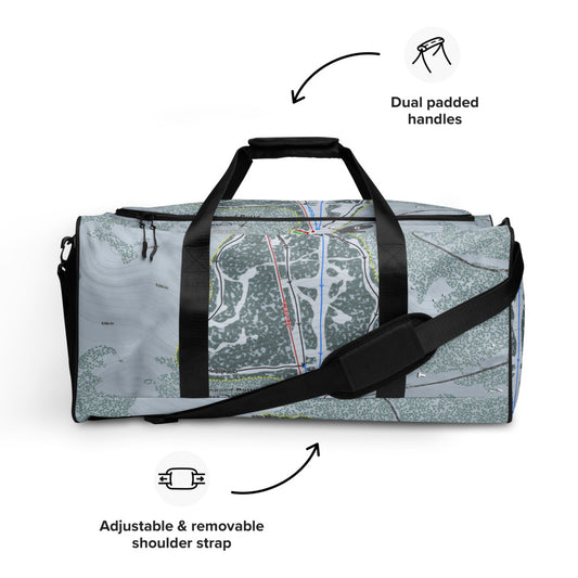 Cottonwood Butte, Idaho Ski Trail Map Duffle Bag - Powderaddicts