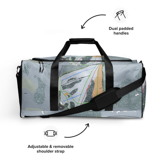 Little Ski Hill, Idaho Ski Trail Map Duffle Bag - Powderaddicts