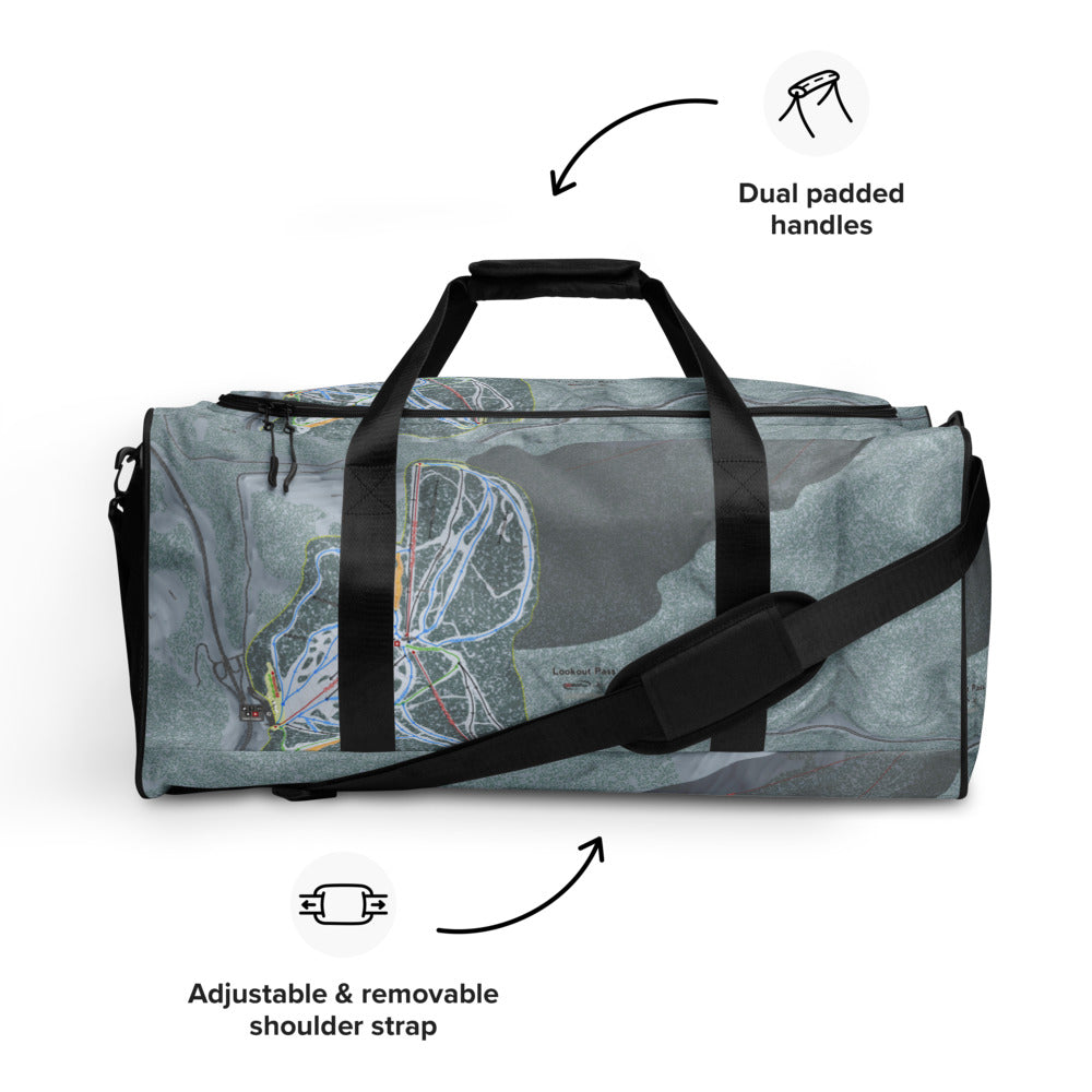 Lookout Pass, Idaho Ski Trail Map Duffle Bag
