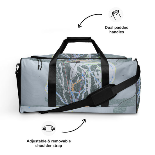 Pomerelle, Idaho Ski Trail Map Duffle Bag - Powderaddicts
