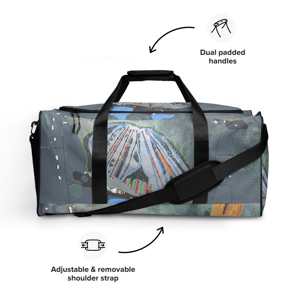 Nashoba Valley, Massachusetts Ski Trail Map Duffle Bag