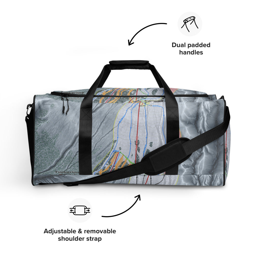 Timber line, Oregon Ski Trail Map Duffle Bag