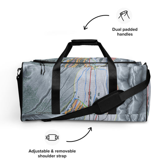 Timber line, Oregon Ski Trail Map Duffle Bag - Powderaddicts