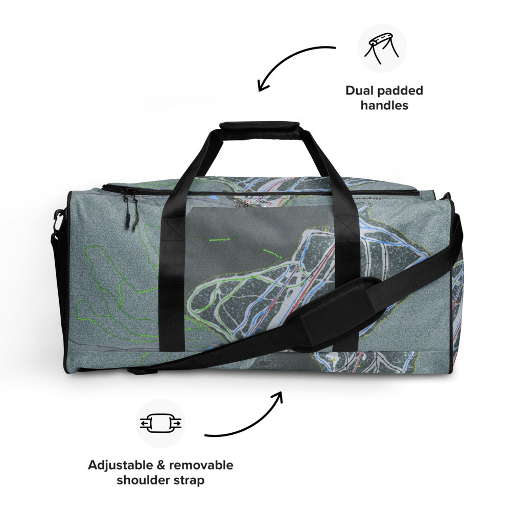 Willamette Pass, Oregon Ski Trail Map Duffle Bag