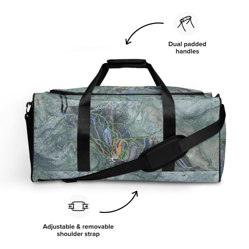 Bolton Valley, Vermont Ski Trail Map Duffle Bag - Powderaddicts