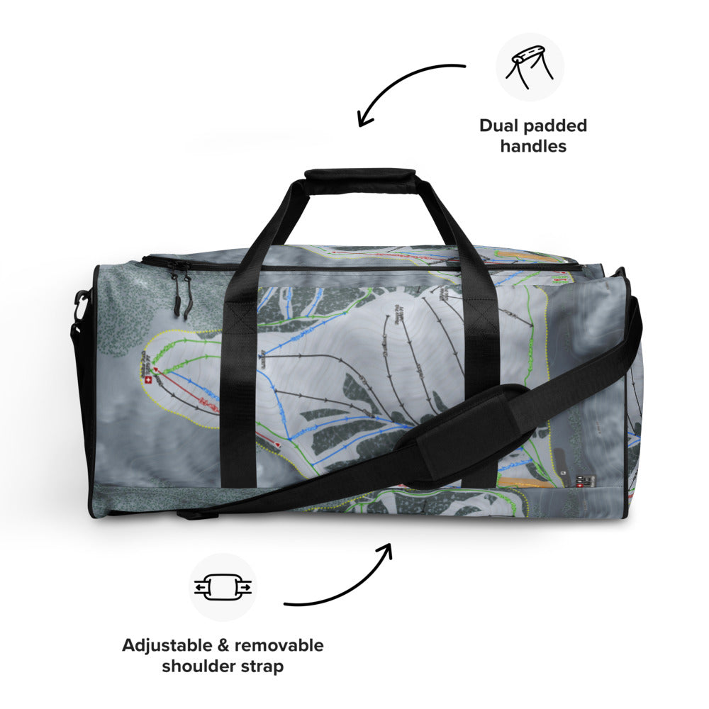 Soldier Mountain, Idaho Ski Trail Map Duffle Bag - Powderaddicts