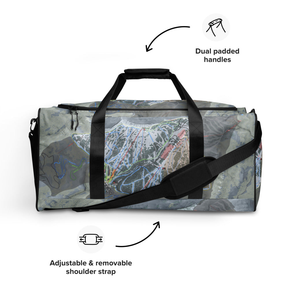 Grand Targhee, Wyoming Ski Trail Map Duffle Bag - Powderaddicts