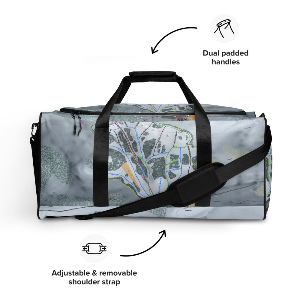 Magic Mountain, Vermont Ski Trail Map Duffle Bag - Powderaddicts