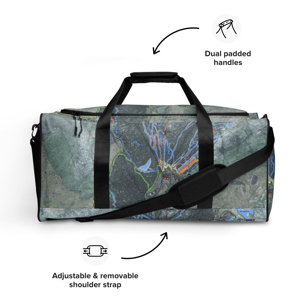 Smugglers Notch, Vermont Ski Trail Map Duffle Bag - Powderaddicts