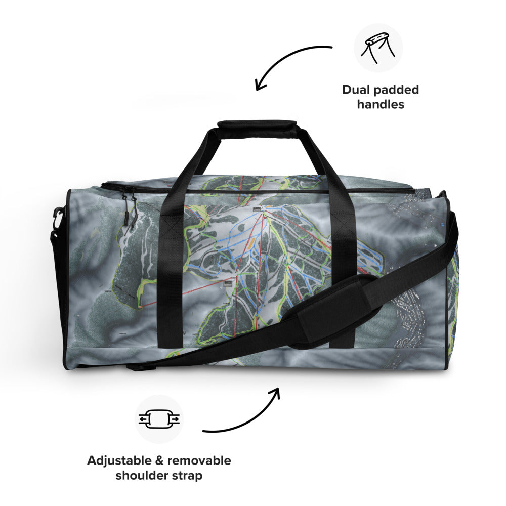 Sun Valley, Idaho Ski Trail Map Duffle Bag - Powderaddicts
