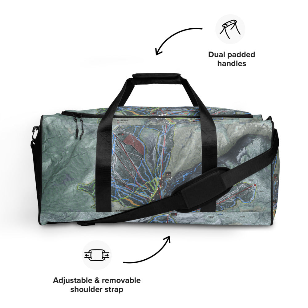 Stowe, Vermont Ski Trail Map Duffle Bag - Powderaddicts