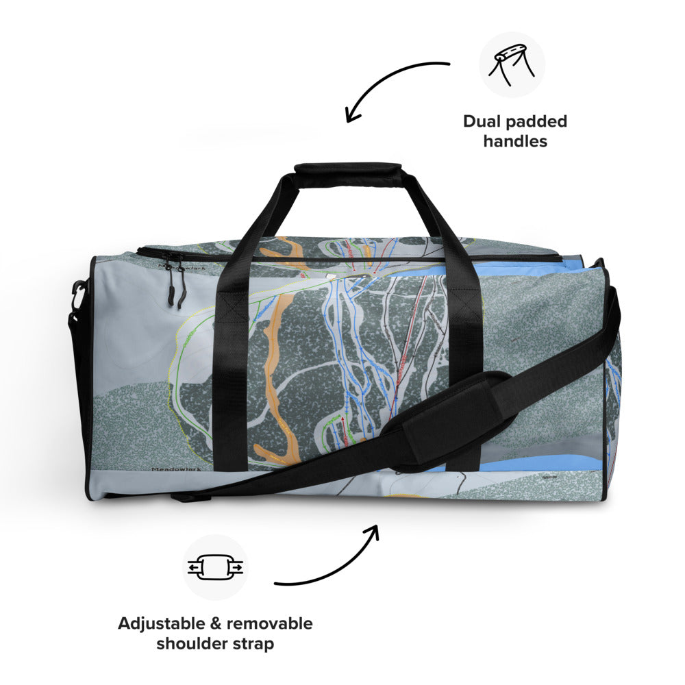 Meadowlark, Wyoming Ski Trail Map Duffle Bag