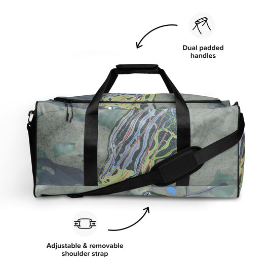 Mohawk Mountain, Connecticut Ski Trail Map Duffle Bag - Powderaddicts