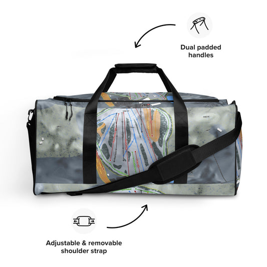 Powder Ridge, Connecticut Ski Trail Map Duffle Bag - Powderaddicts