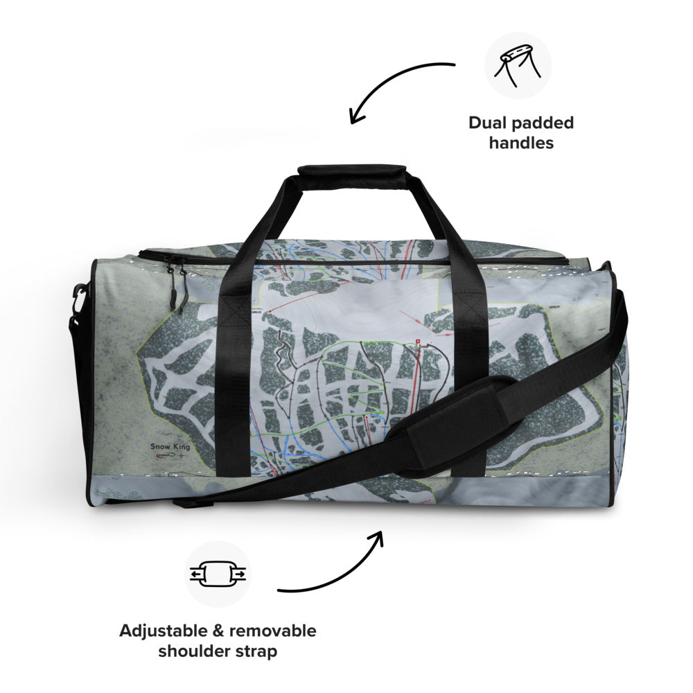 Snow King, Wyoming Ski Trail Map Duffle Bag