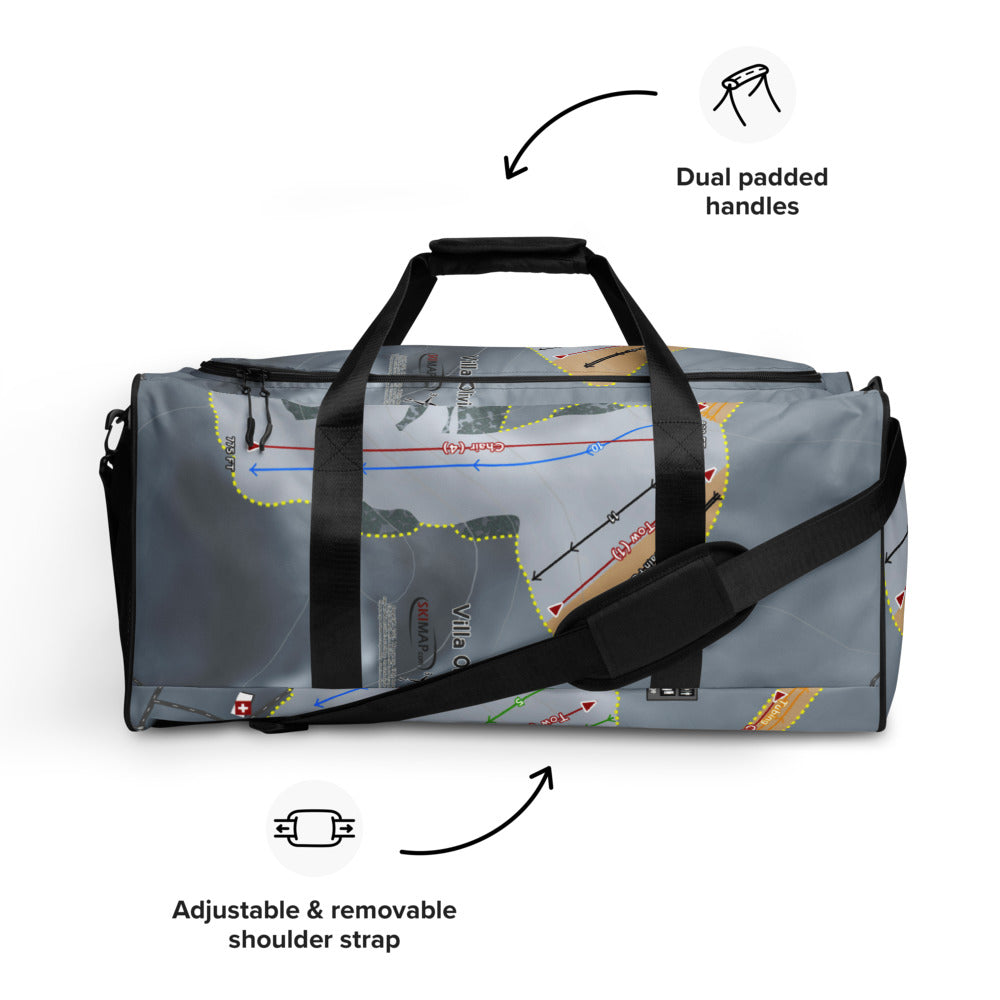Villa Olivia, Illinois Ski Trail Map Duffle Bag