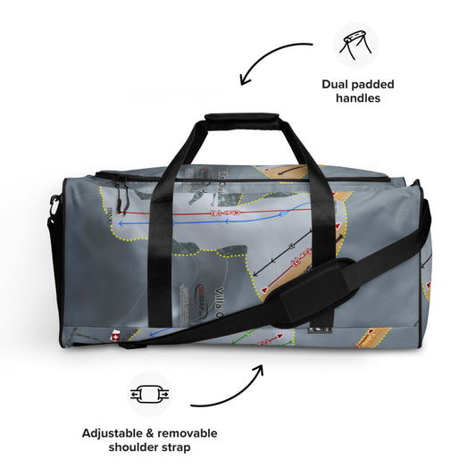 Villa Olivia, Illinois Ski Trail Map Duffle Bag - Powderaddicts