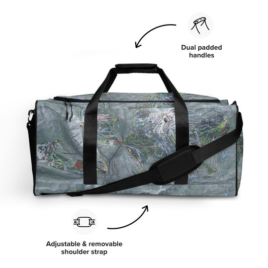 Big Sky Combo, Montana Ski Trail Map Duffle Bag - Powderaddicts