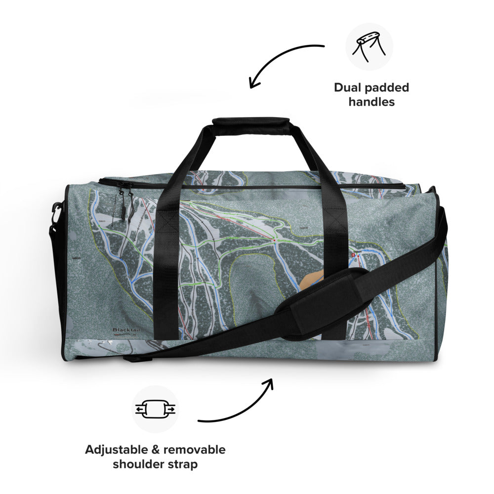 Blacktail, Montana Ski Trail Map Duffle Bag - Powderaddicts