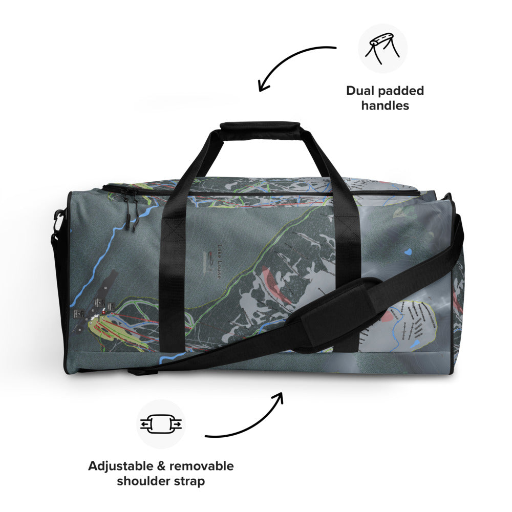 Lake Louise, Alberta Ski Trail Map Duffle Bag