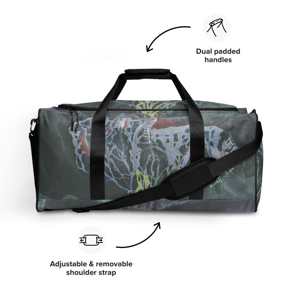 Fernie, British Columbia Ski Trail Map Duffle Bag
