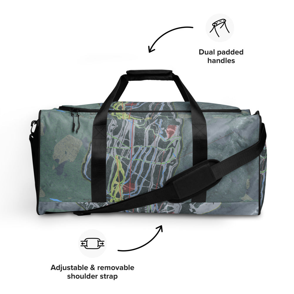 Kicking Horse, British Columbia Ski Trail Map Duffle Bag