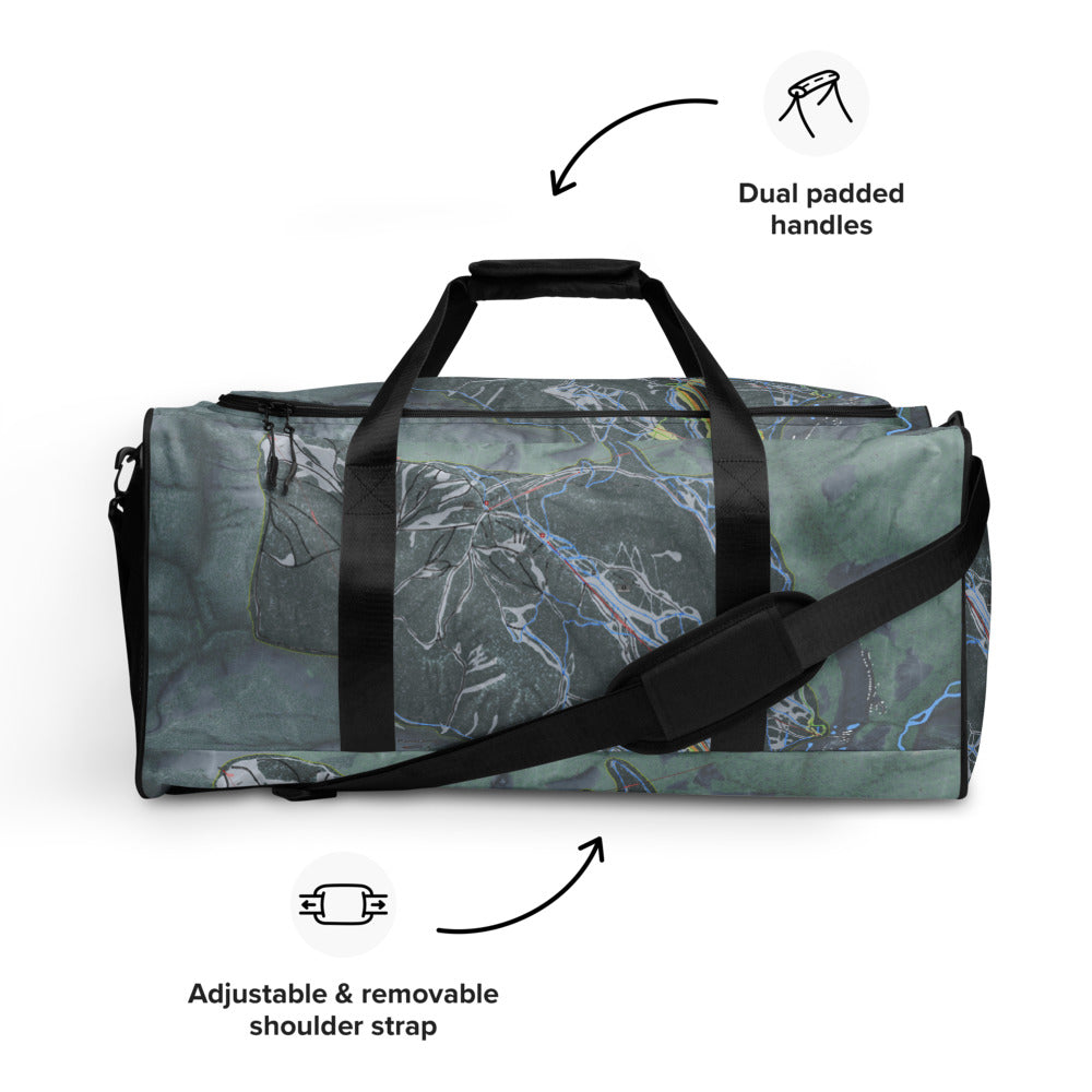 Panorama, British Columbia Ski Trail Map Duffle Bag