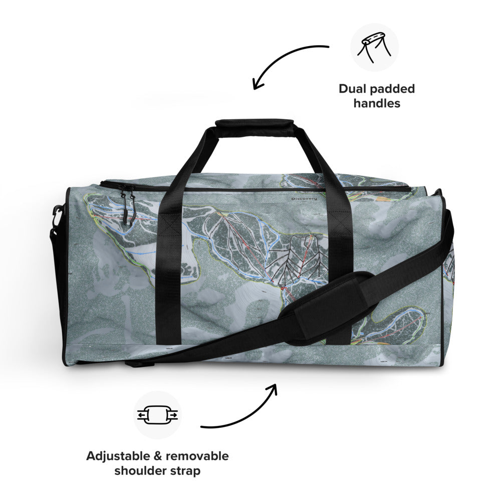 Discovery, Montana Ski Trail Map Duffle Bag