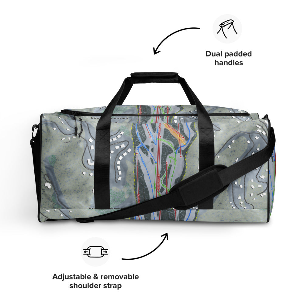 Sugar Mountain, North Carolina Ski Trail Map Duffle Bag