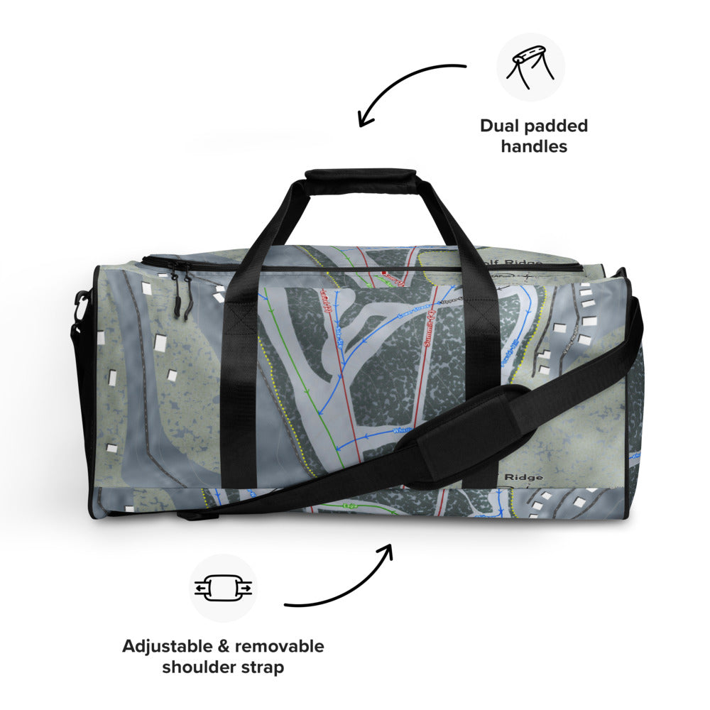 Wolf Ridge,  North Carolina Ski Trail Map Duffle Bag