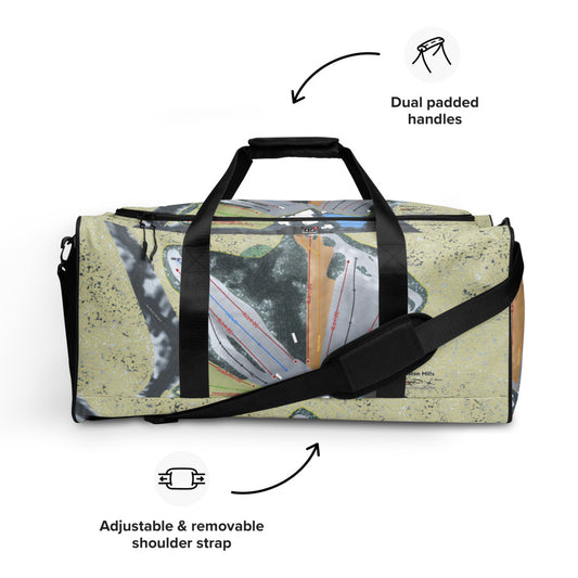 Boston Mills, Ohio Ski Trail Map Duffle Bag - Powderaddicts